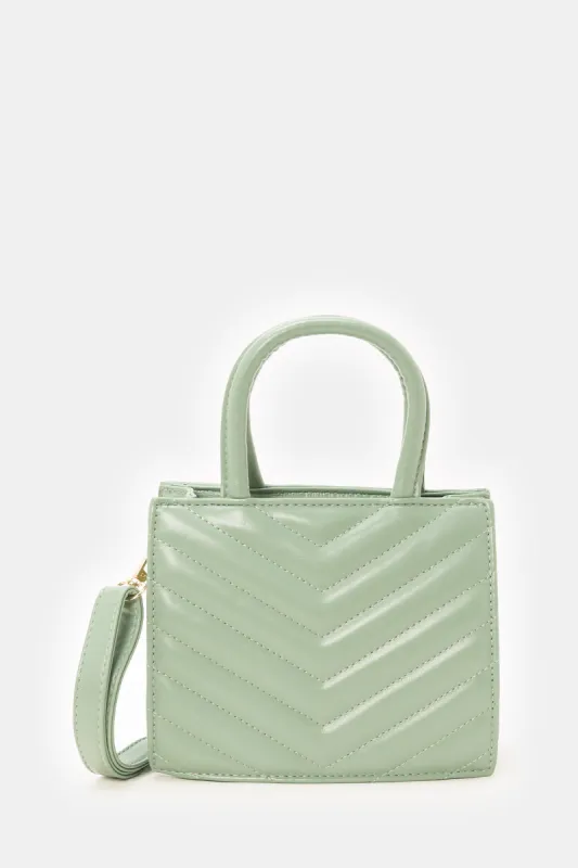 Women Mint Textured Messenger Bag sold by Redtag