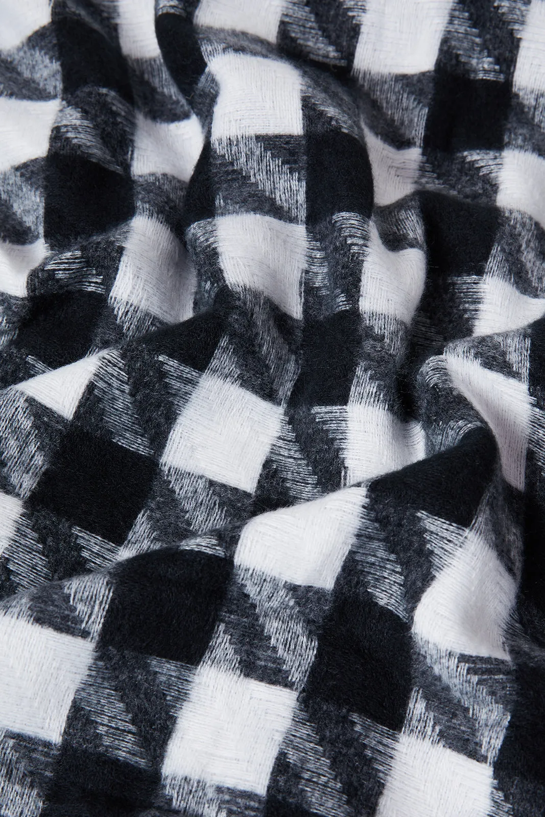 Women Black And White Knitted Blanket Scarf sold by Redtag product image thumbnail 3