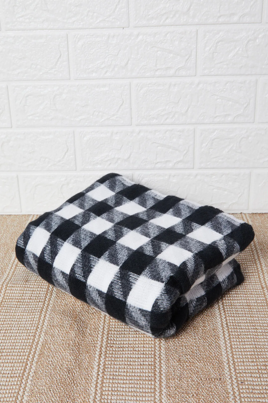 Women Black And White Knitted Blanket Scarf sold by Redtag product image thumbnail 2
