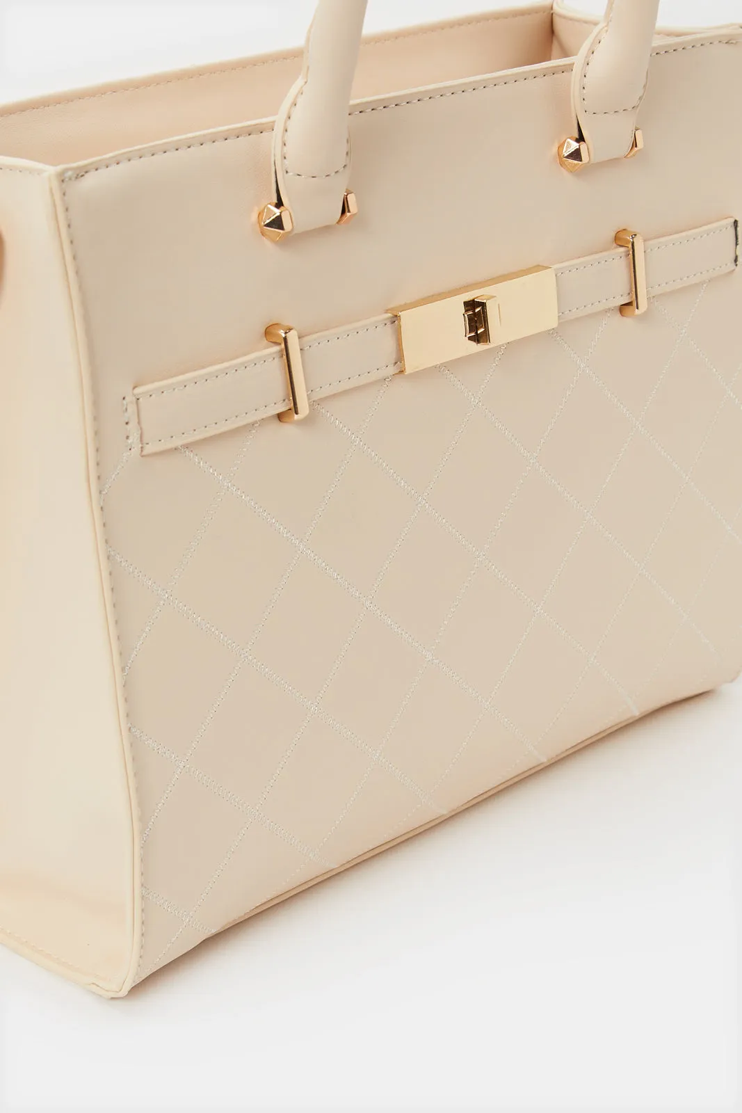 Women Pink Quilted Hand Bag sold by Redtag product image thumbnail 3