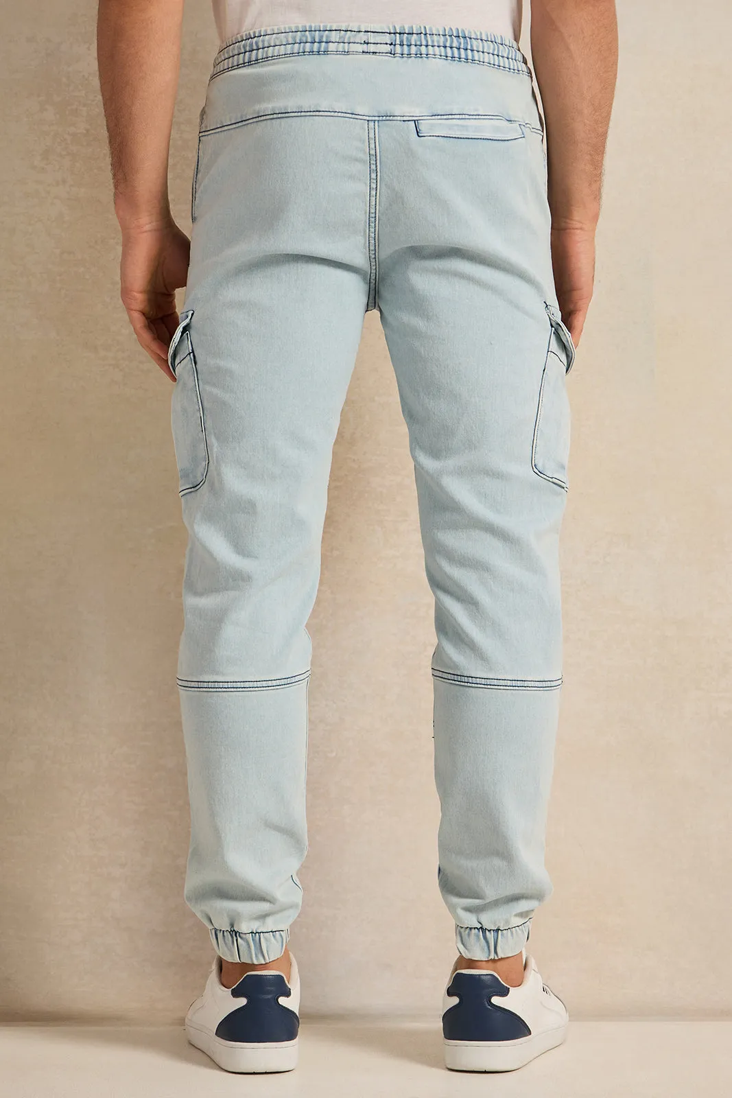 Men Blue Cargo Jogger sold by Redtag product image thumbnail 3