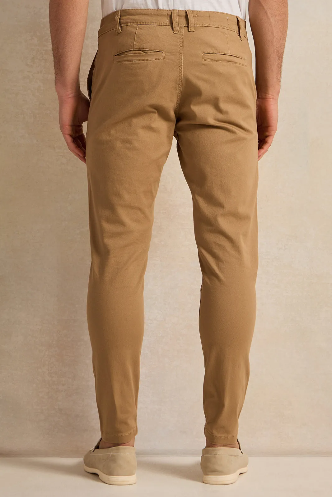 Men Beige Chino Pants sold by Redtag product image thumbnail 3