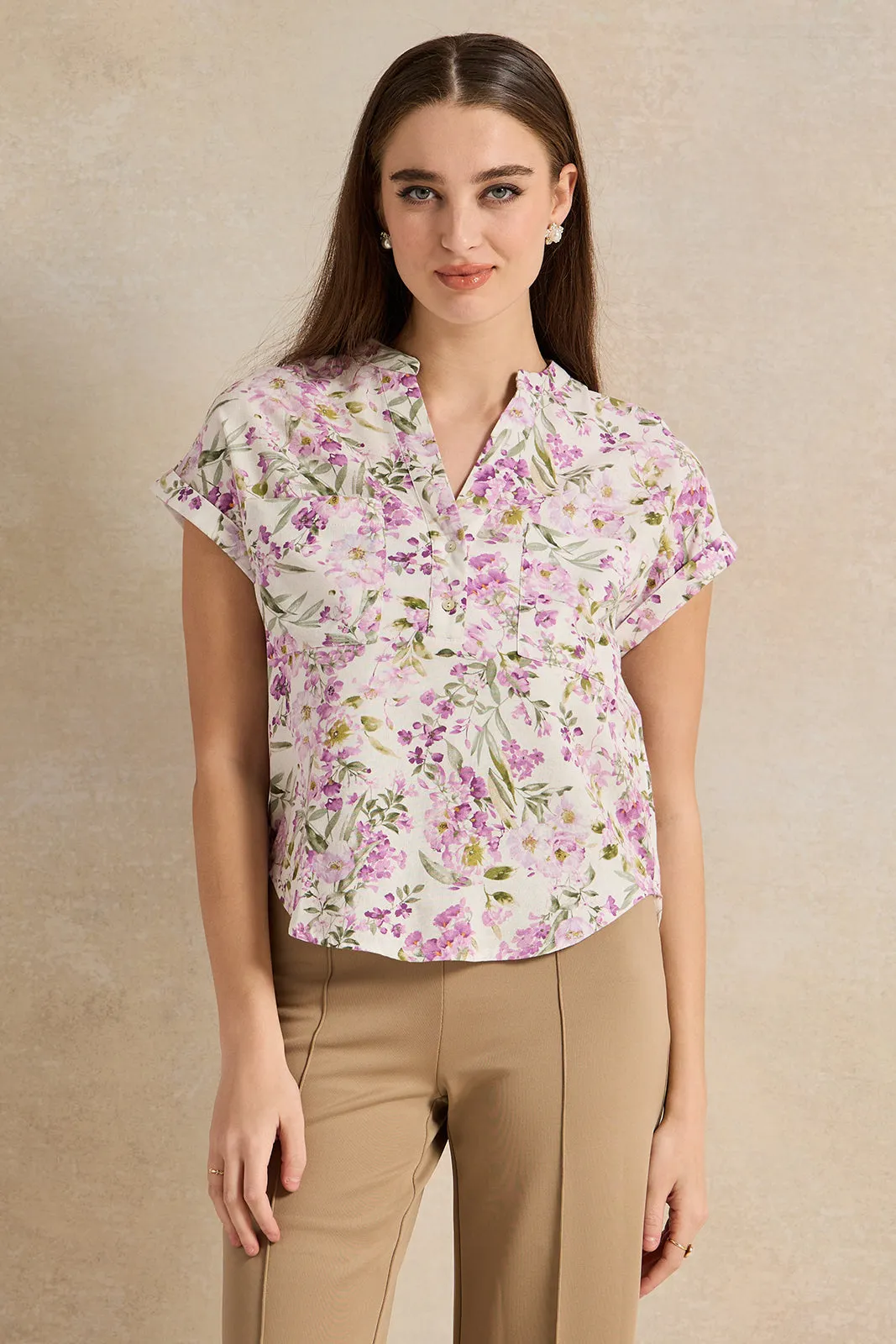 Women White Floral Print Top sold by Redtag