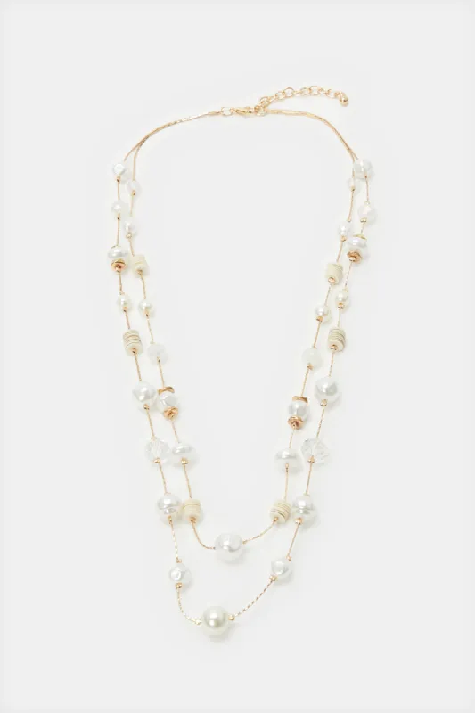 Women Gold Embellished Necklace sold by Redtag