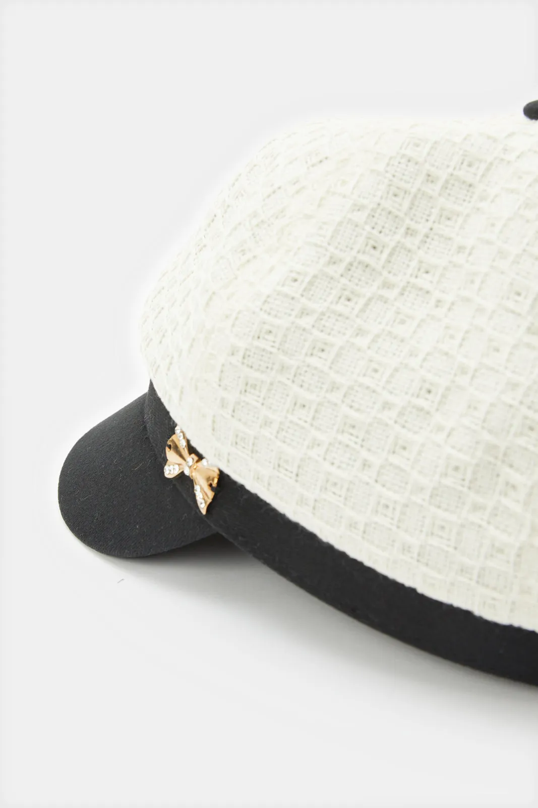 Women White Embellished Cap sold by Redtag product image thumbnail 3