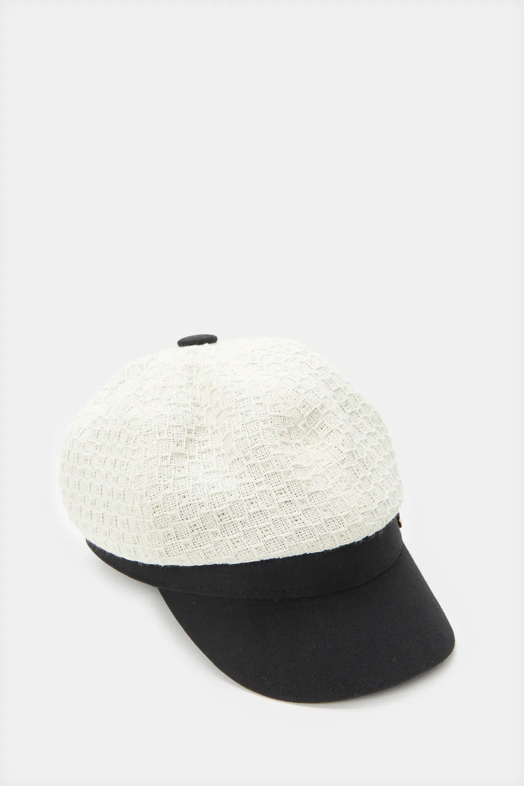 Women White Embellished Cap sold by Redtag