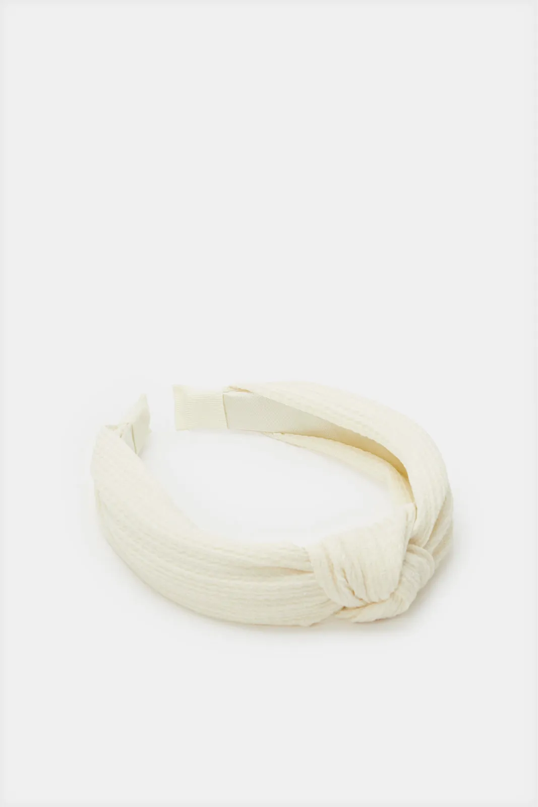 Women Cream Jacquard Headband sold by Redtag product image thumbnail 2