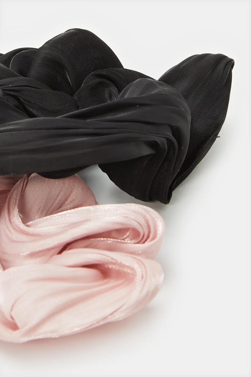 Women Black And Pink Scrunchy Set (2 Piece) sold by Redtag product image thumbnail 3