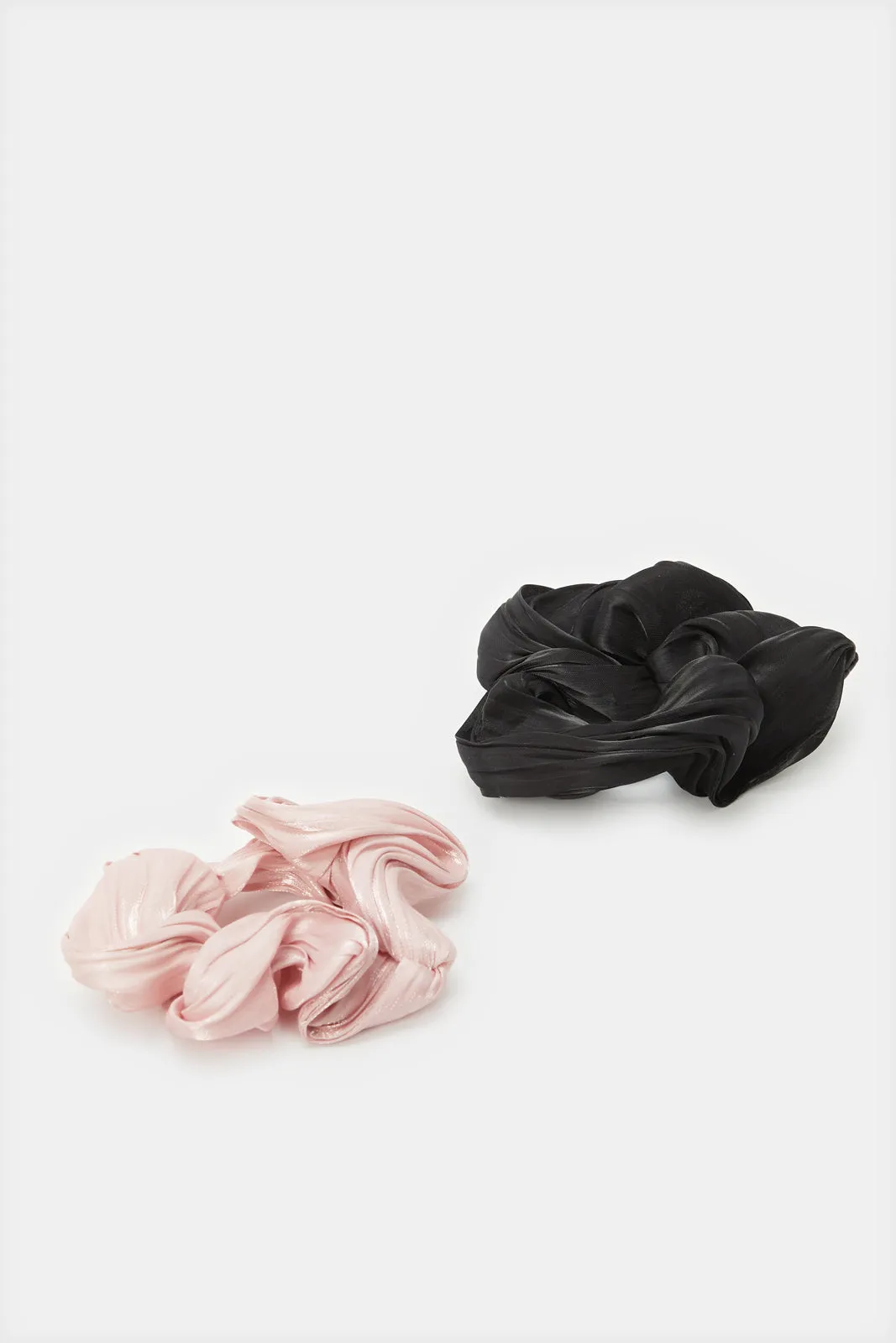 Women Black And Pink Scrunchy Set (2 Piece) sold by Redtag