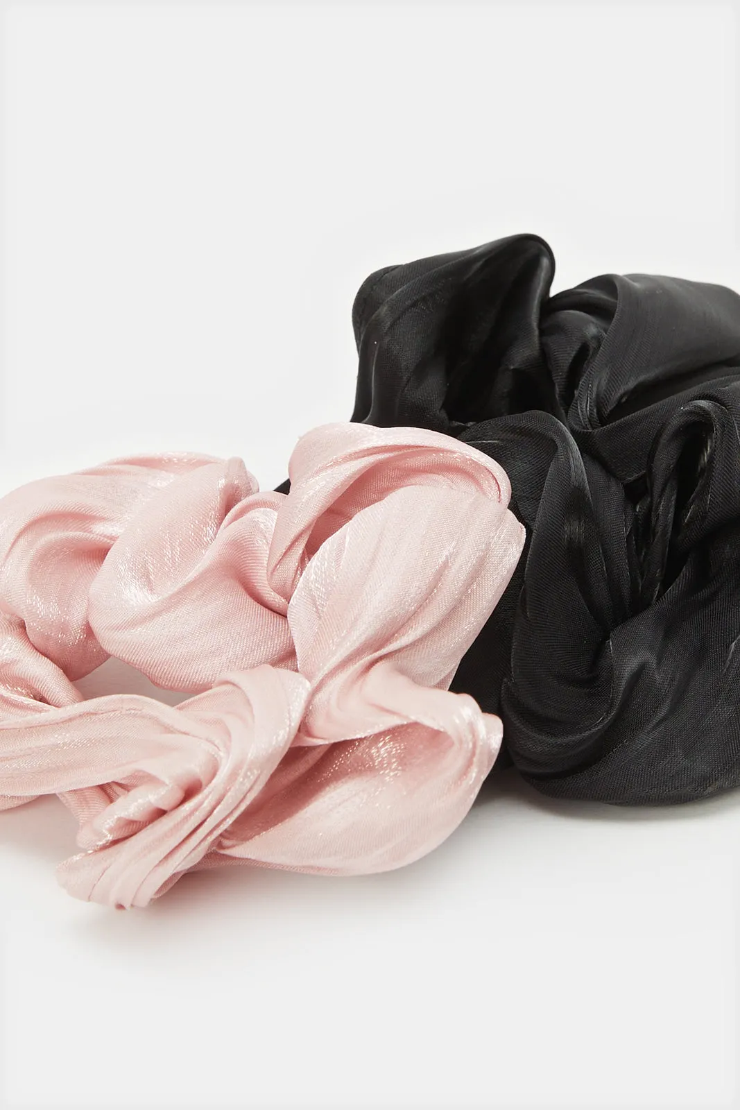 Women Black And Pink Scrunchy Set (2 Piece) sold by Redtag product image thumbnail 4