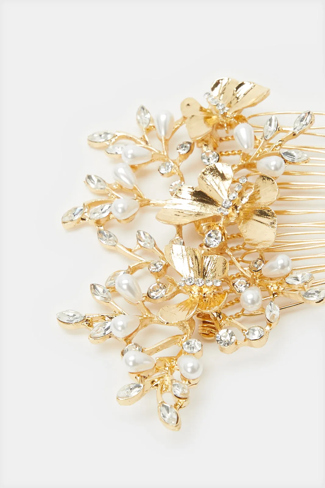 Women Gold Embellished Hair Comb sold by Redtag product image thumbnail 3
