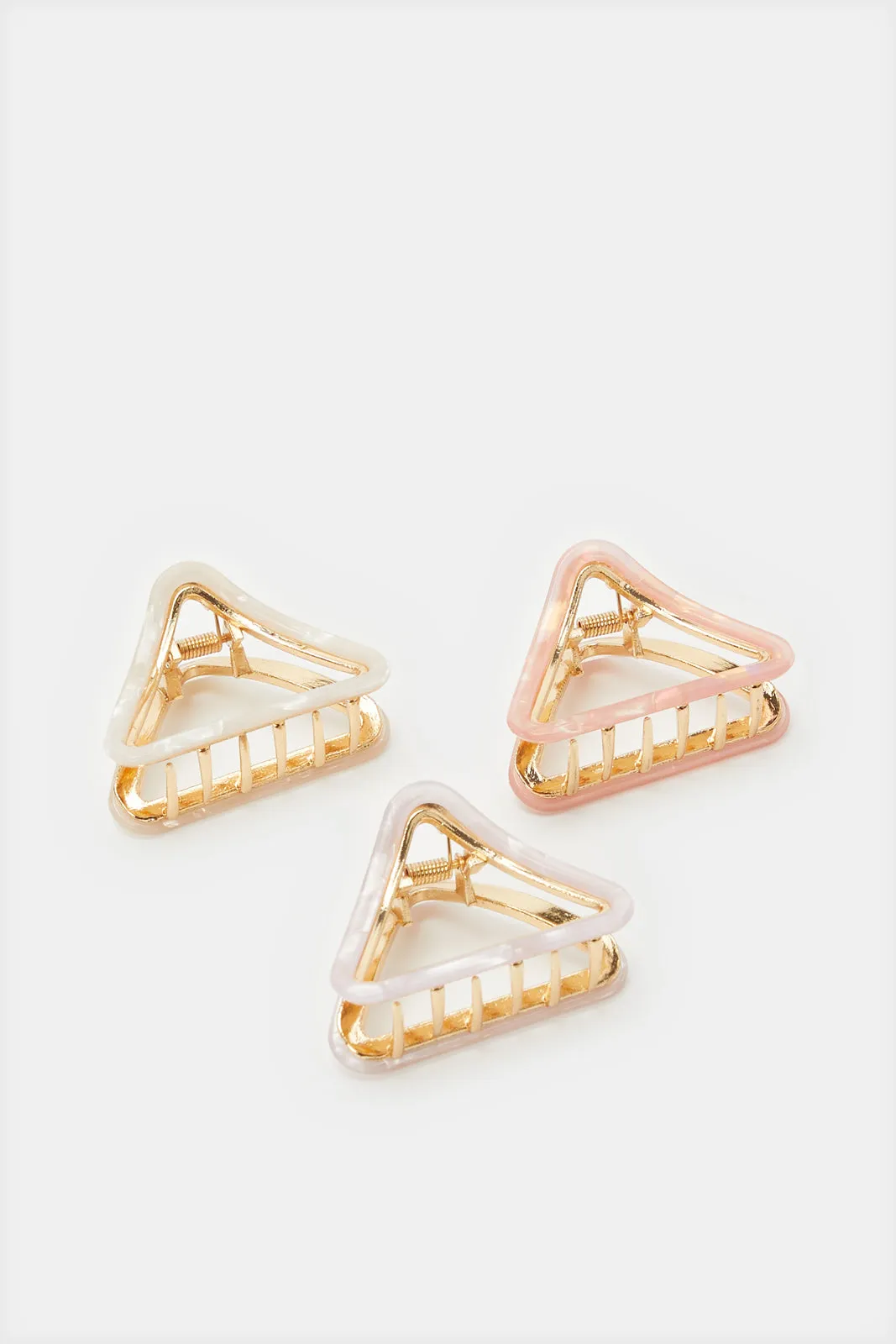 Women Gold Hair Claw Set (3 Piece) sold by Redtag