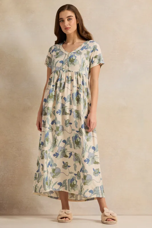 Women Assorted Floral Print Nightgown sold by Redtag