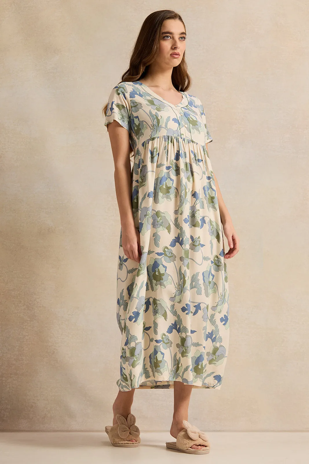 Women Assorted Floral Print Nightgown sold by Redtag product image thumbnail 4