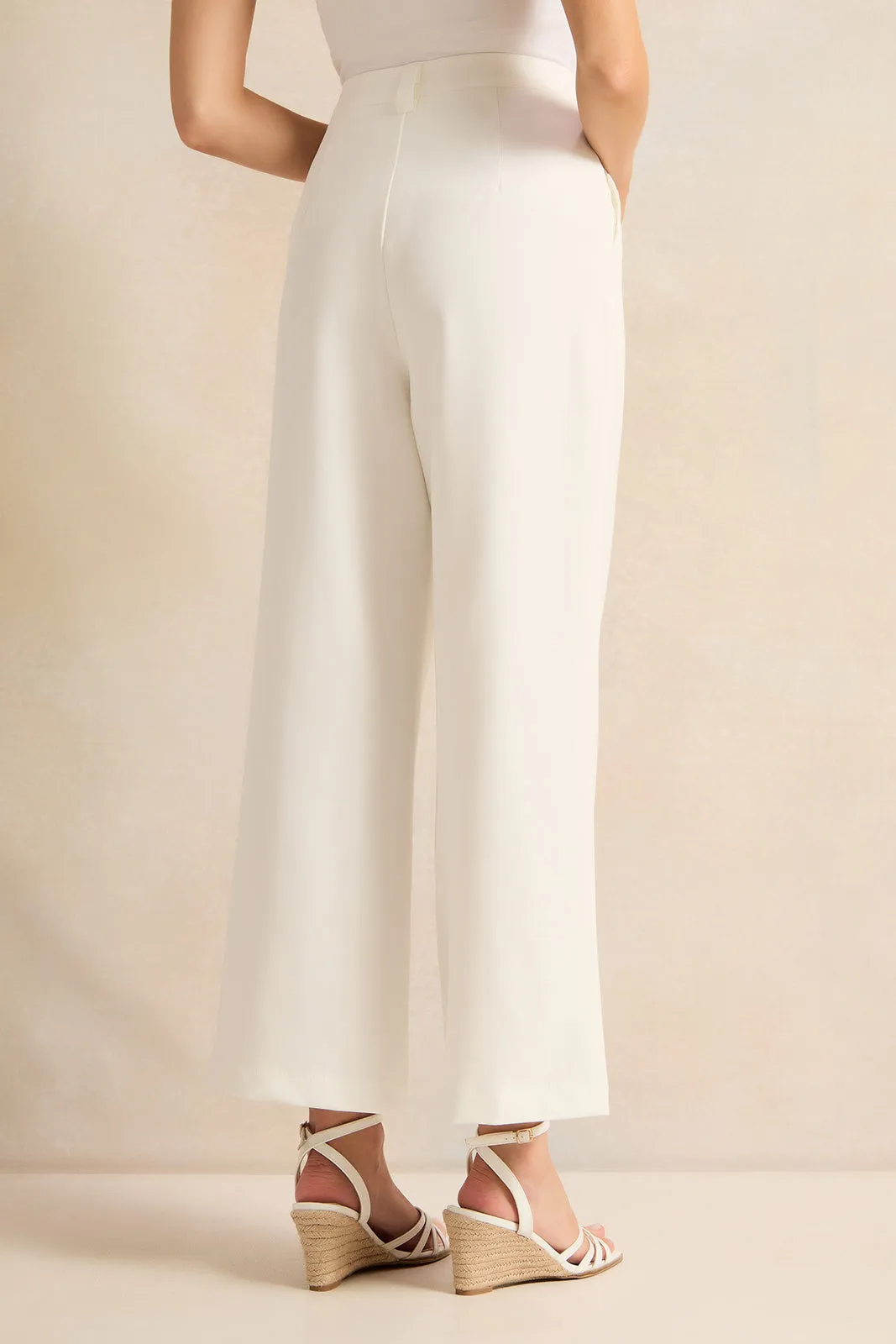 Women Ivory Straight Fit Trousers sold by Redtag product image thumbnail 3