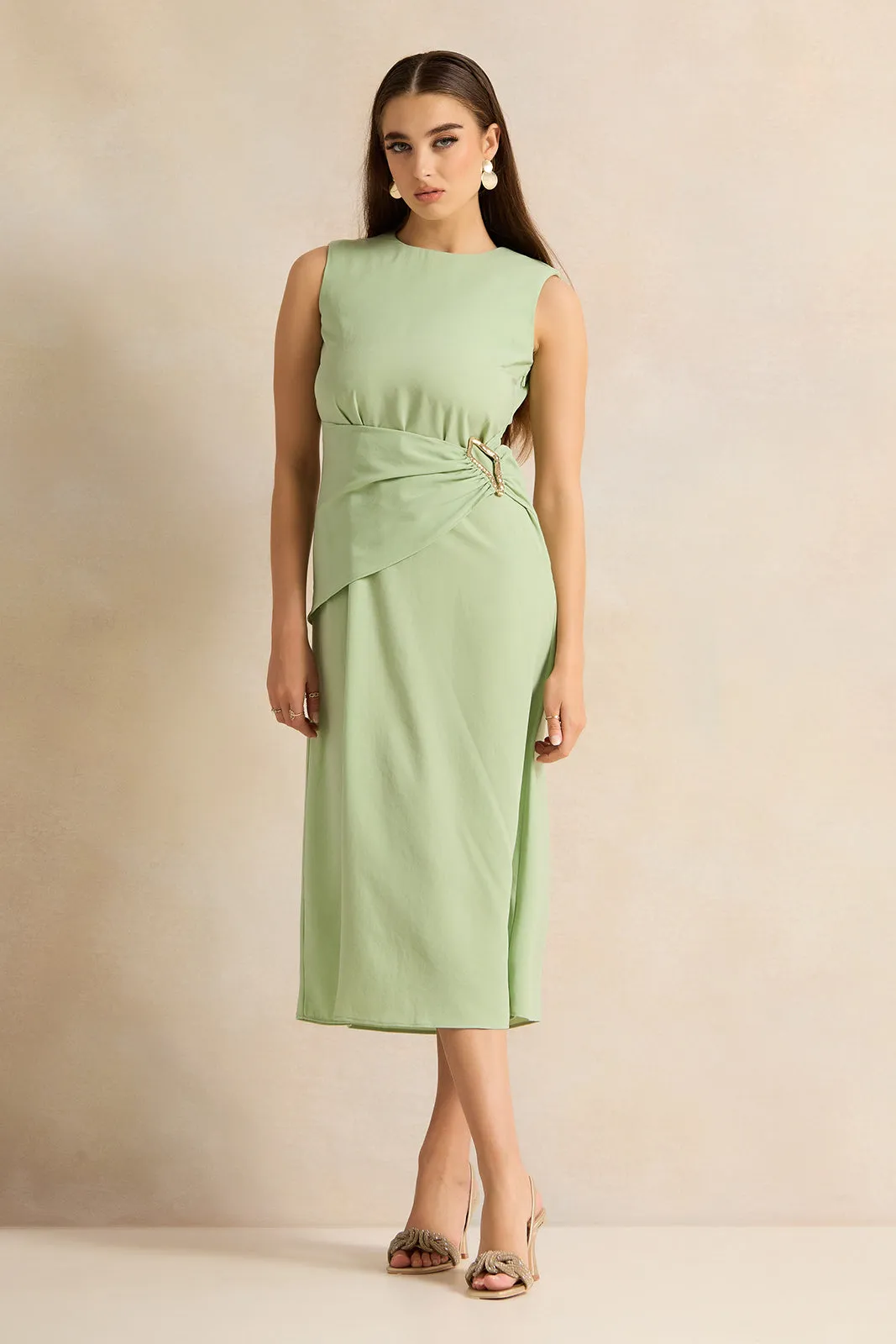 Women Mint Sleeveless Embellished Dress sold by Redtag product image thumbnail 4
