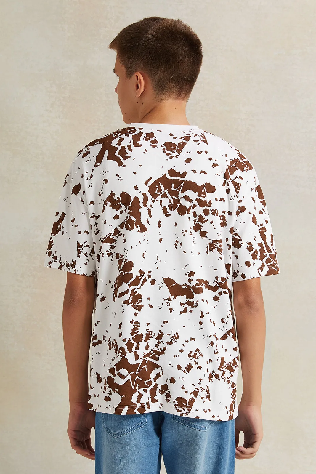 Senior Boys White Printed T-Shirt sold by Redtag product image thumbnail 3
