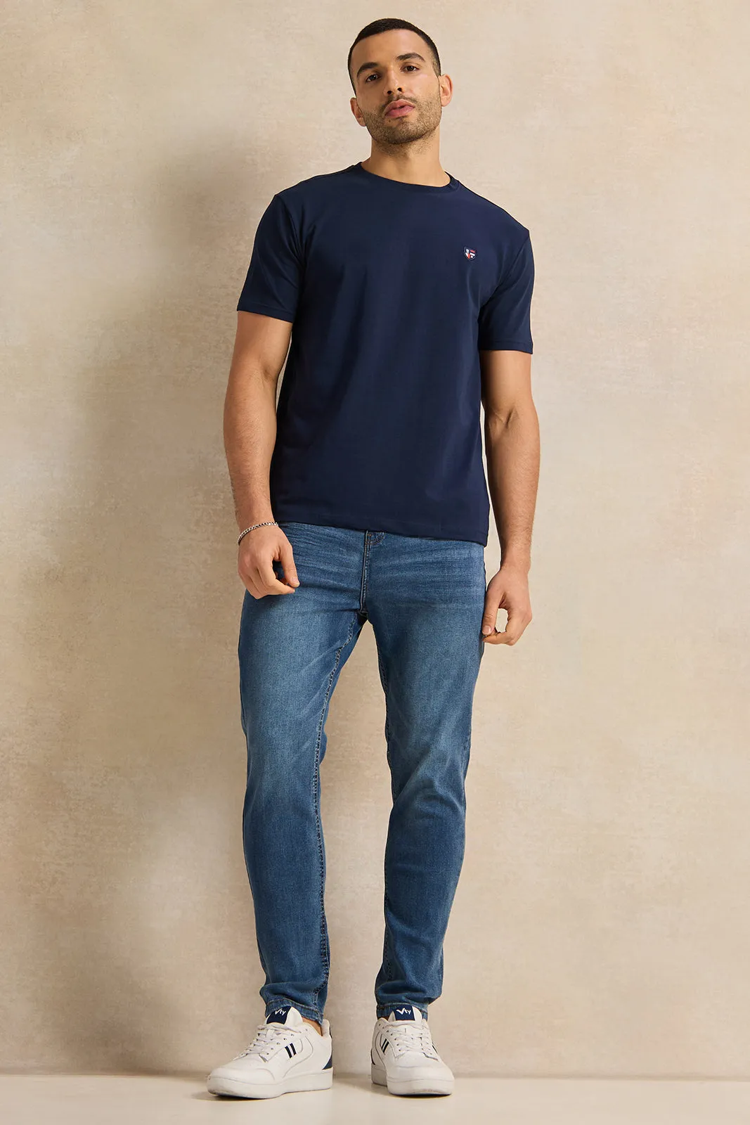 Men Navy Printed T-Shirt sold by Redtag product image thumbnail 2
