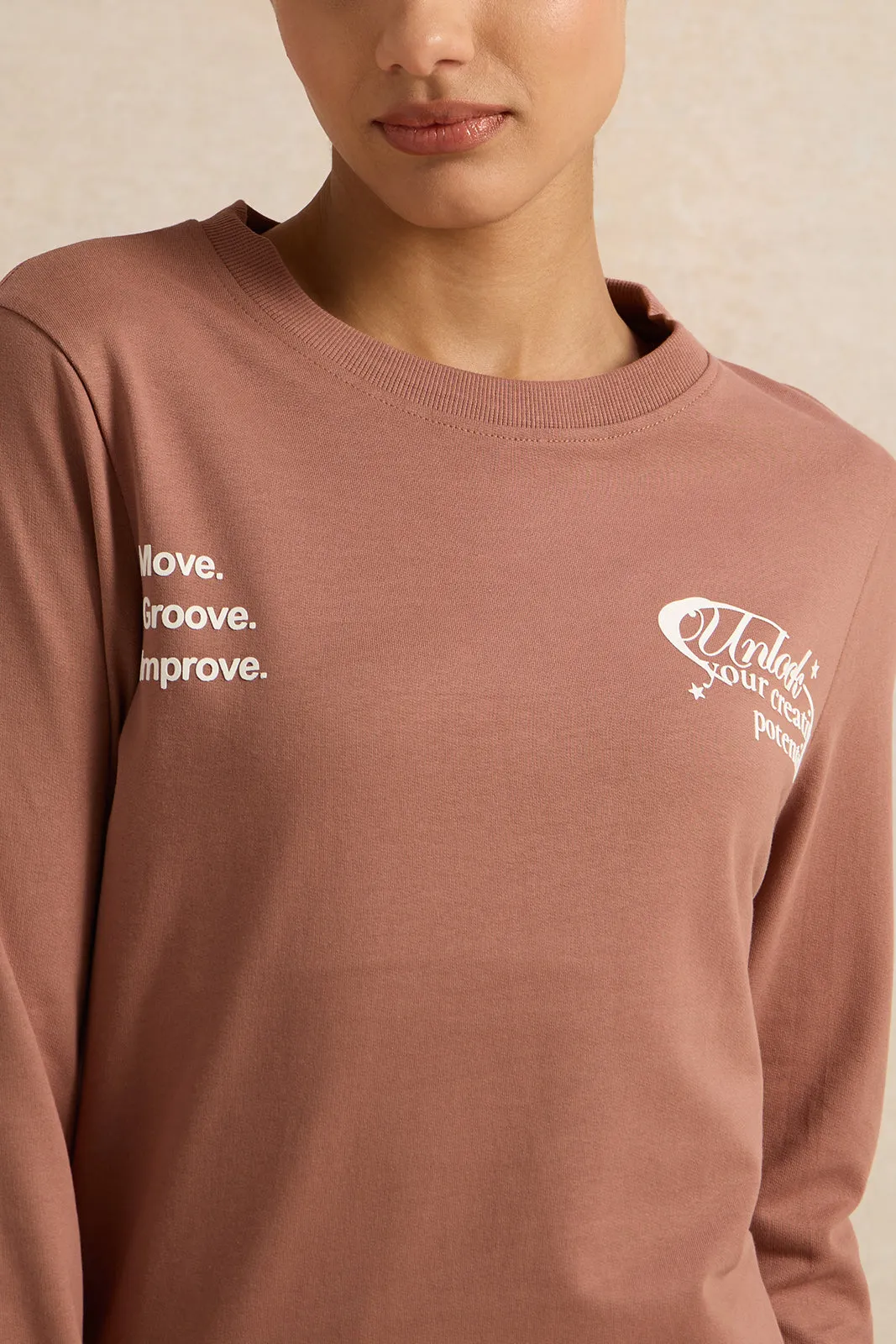 Women Orange Printed Sweatshirt sold by Redtag product image thumbnail 4