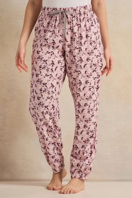 Women Pink Printed Pyjama Bottom sold by Redtag