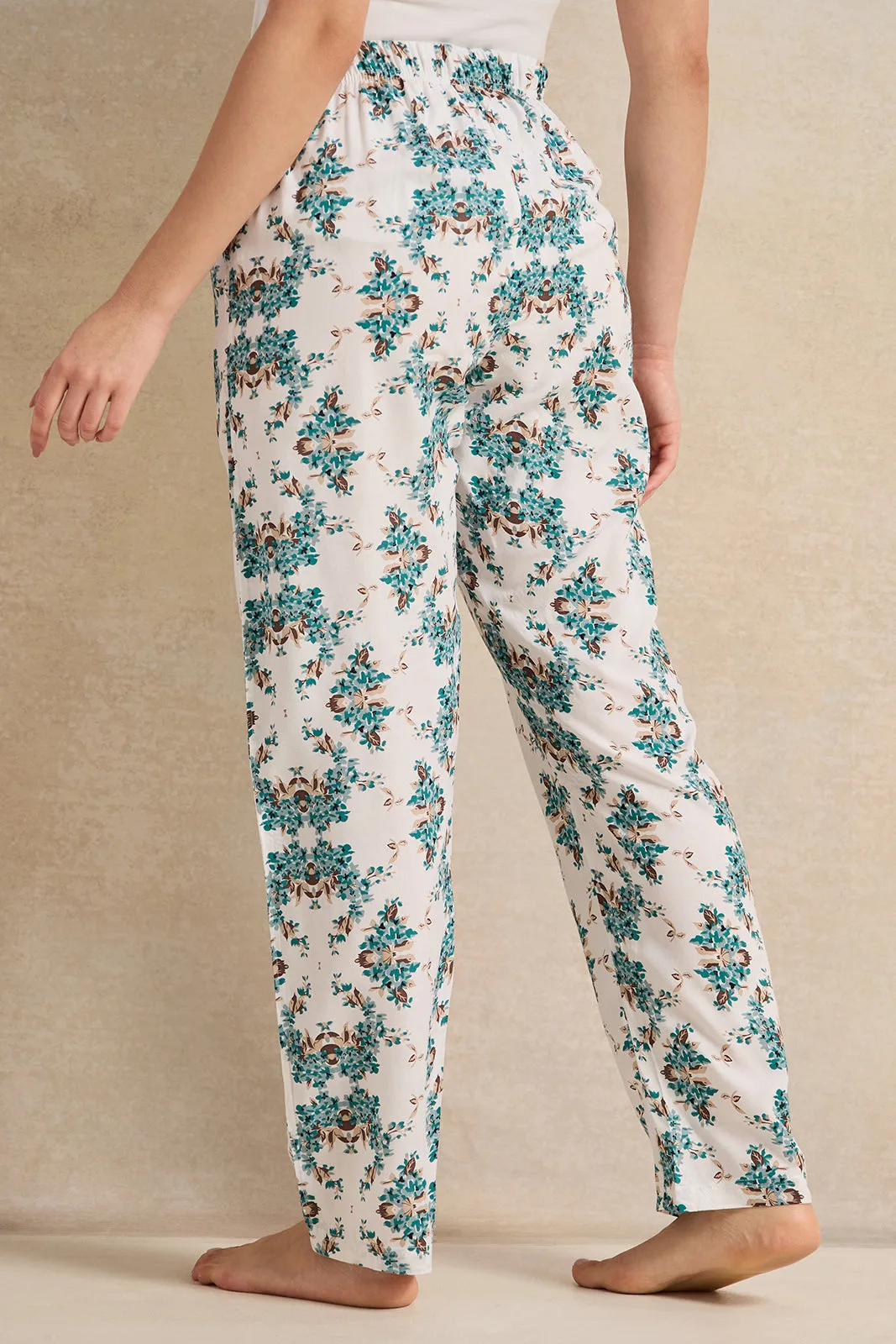 Women Ivory Printed Pyjama Bottom sold by Redtag product image thumbnail 4