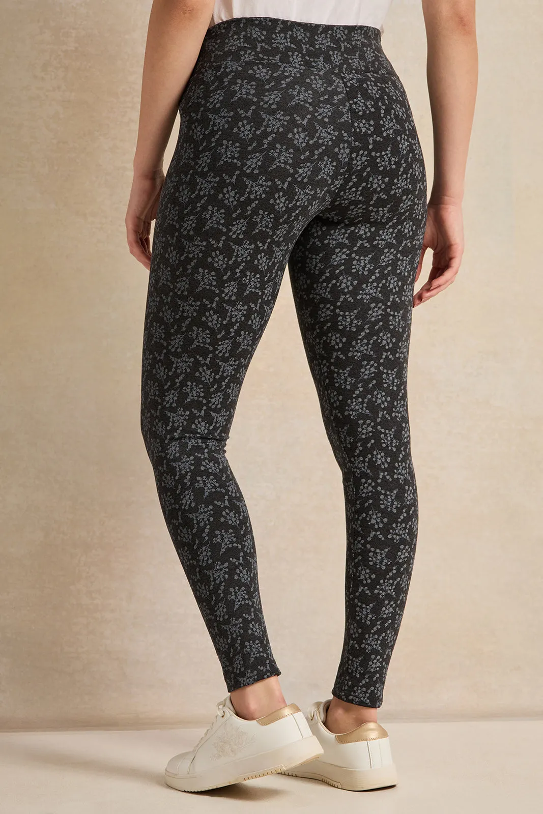 Women Black And Printed Long Length Leggings Pack Of(2Pieces) sold by Redtag product image thumbnail 4