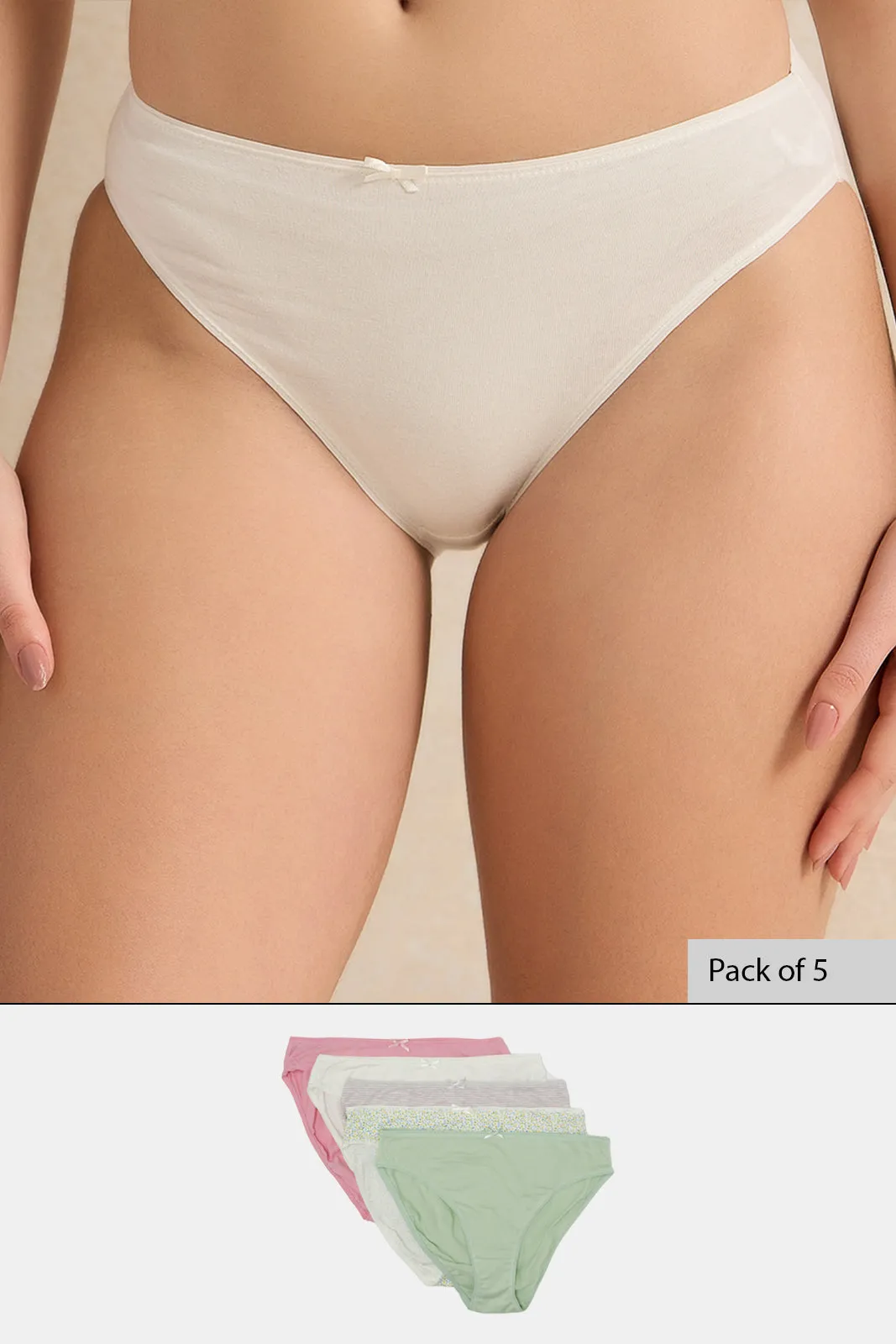 Women Assorted Highleg Brief Set (Pack of 5) sold by Redtag