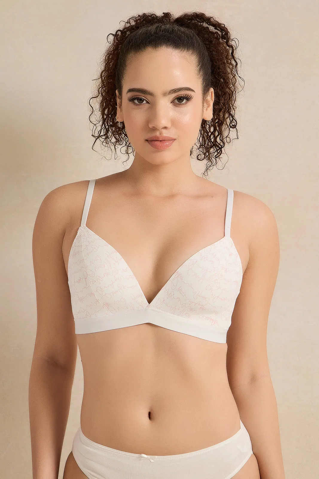 Women Assorted Printed Padded Non Wired Bras (Pack of 3) sold by Redtag product image thumbnail 2