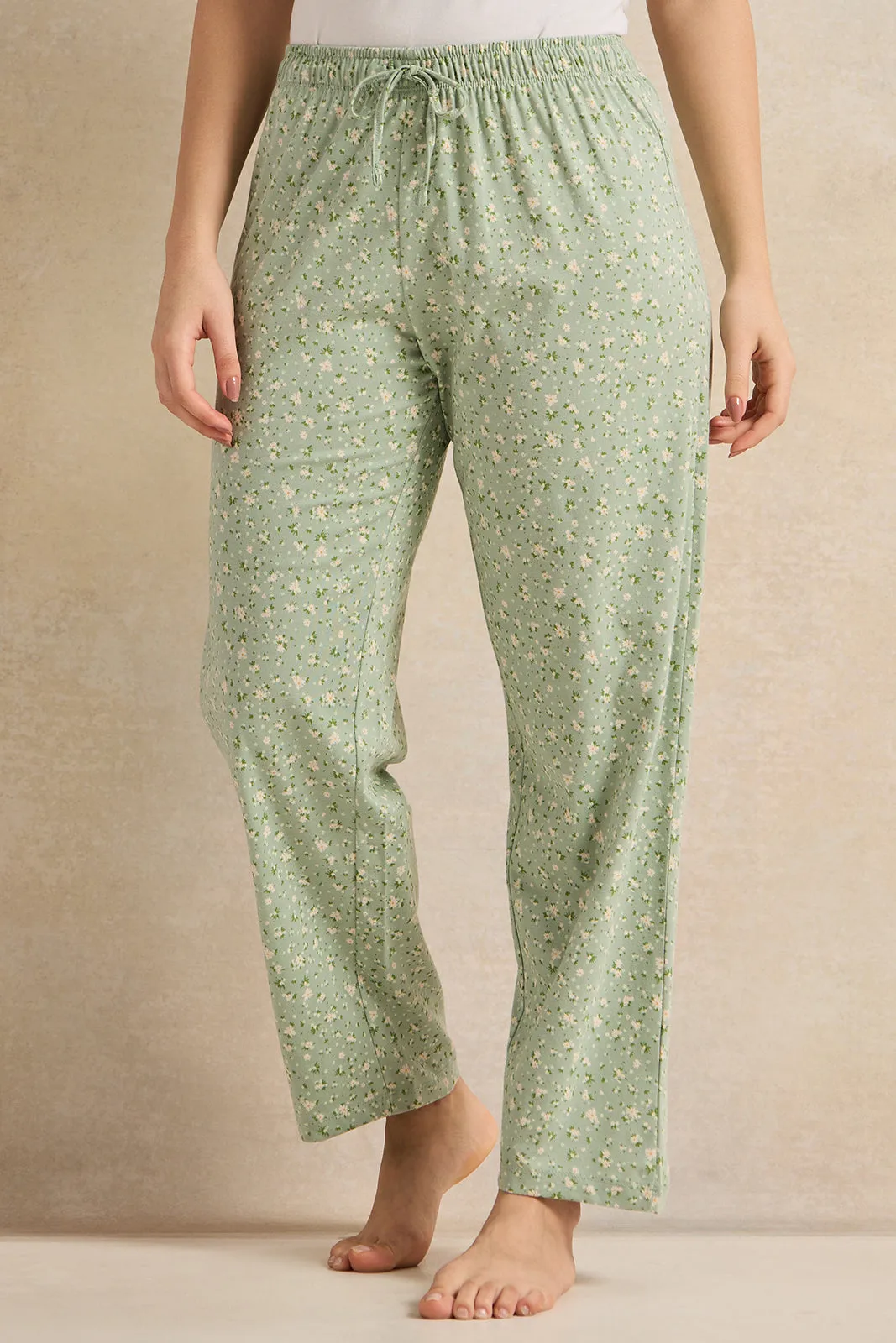 Women Green Collared Pyjama Set (2 Piece) sold by Redtag product image thumbnail 3