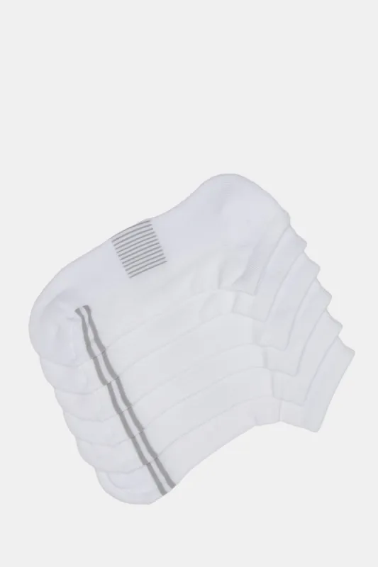 Men White Striped Socks Set (3 Pairs) sold by Redtag