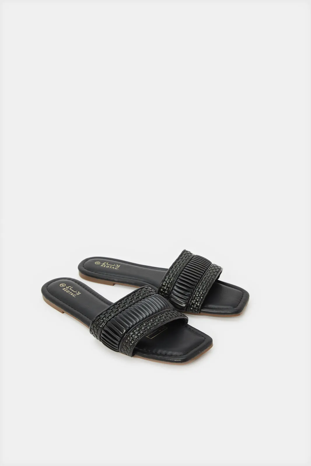 Women Black Textured Mule sold by Redtag product image thumbnail 2