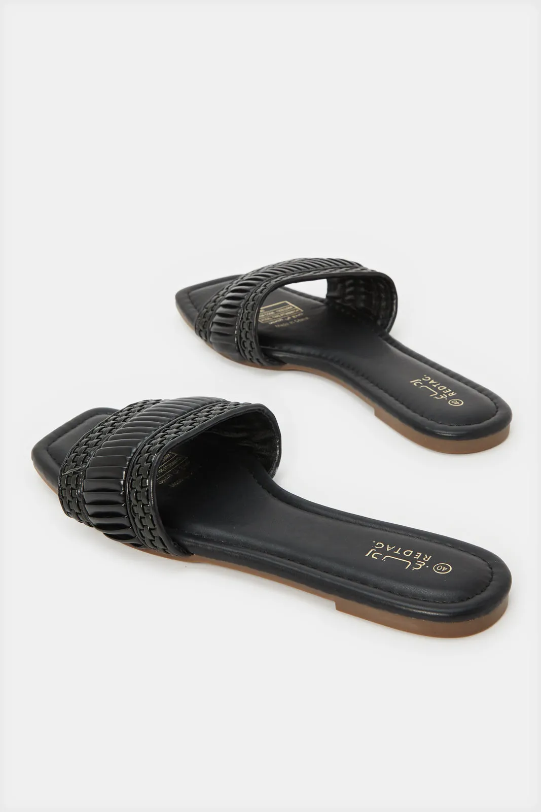 Women Black Textured Mule sold by Redtag product image thumbnail 4