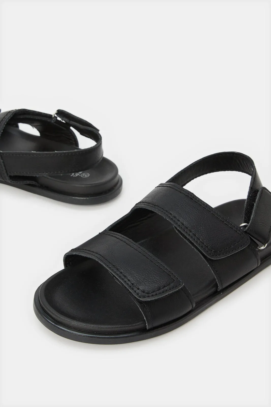 Senior Boys Black Comfort Sandals sold by Redtag product image thumbnail 3