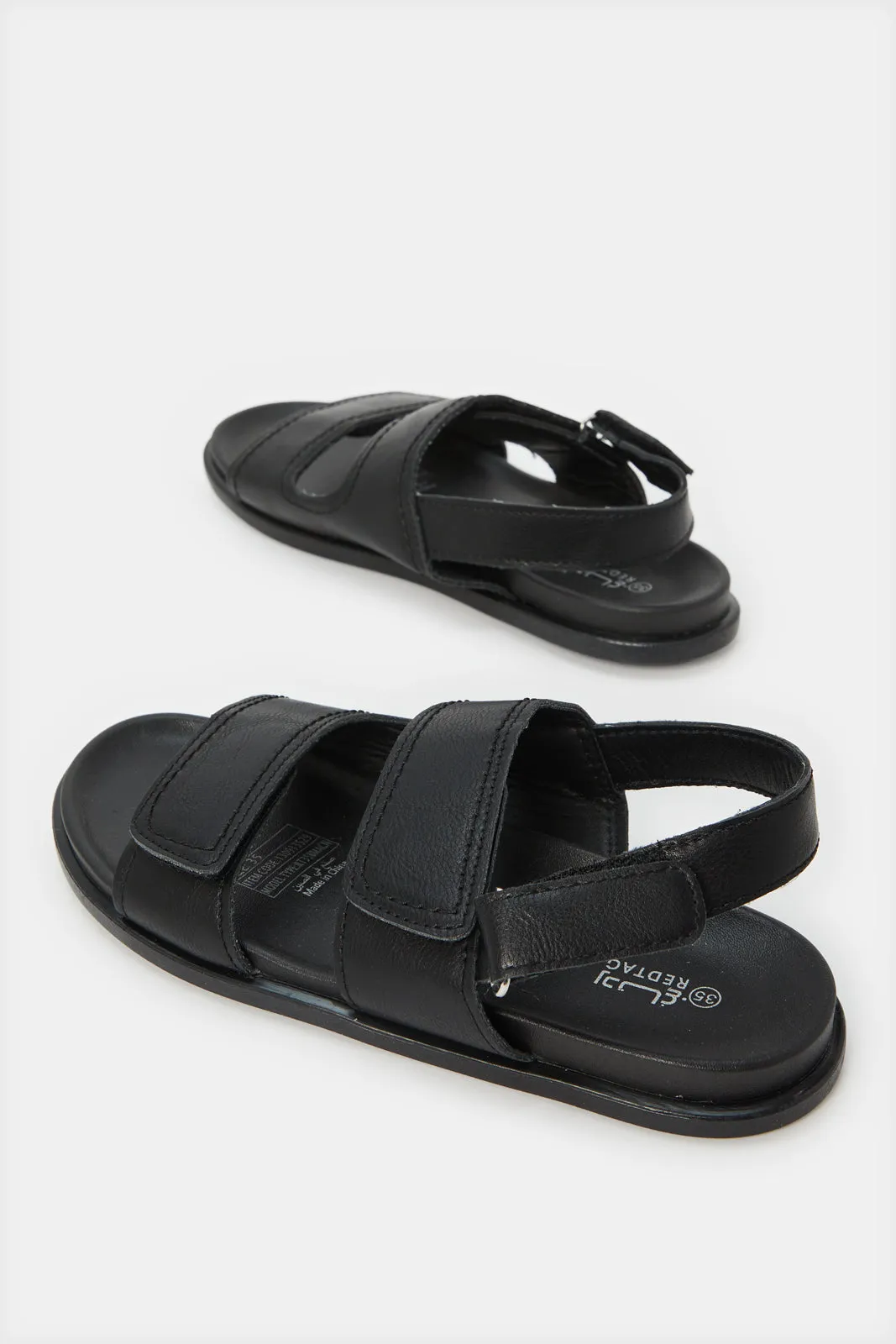 Senior Boys Black Comfort Sandals sold by Redtag product image thumbnail 4