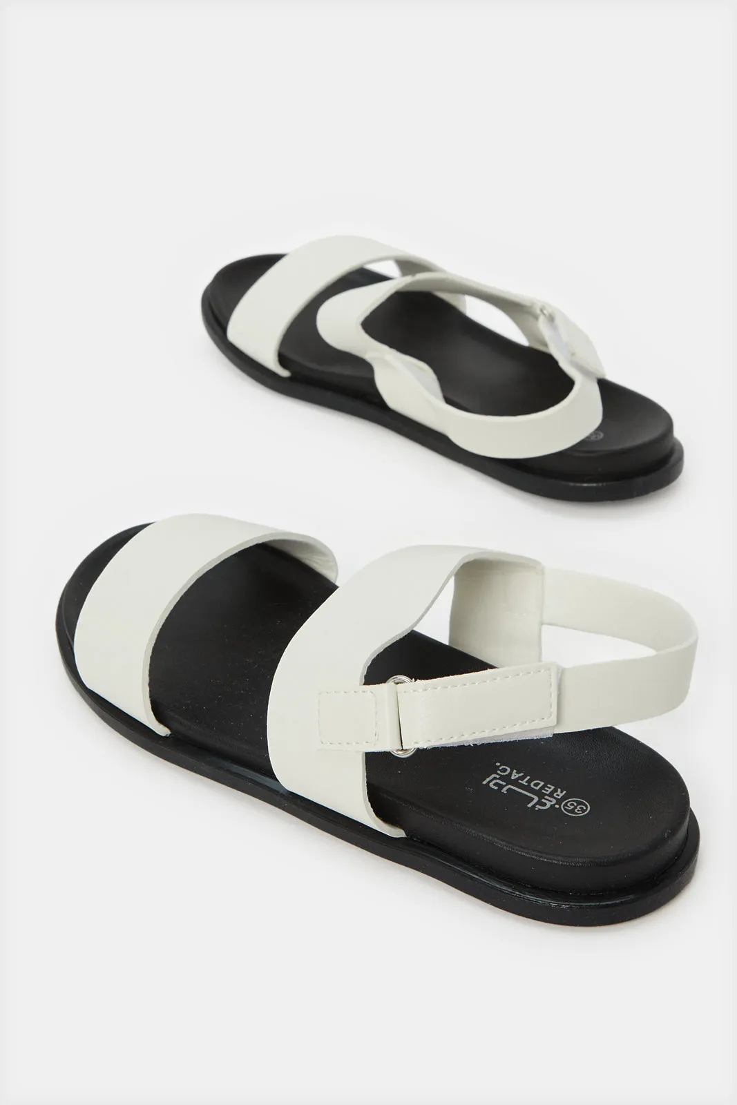 Senior Boys White Comfort Sandals sold by Redtag product image thumbnail 4