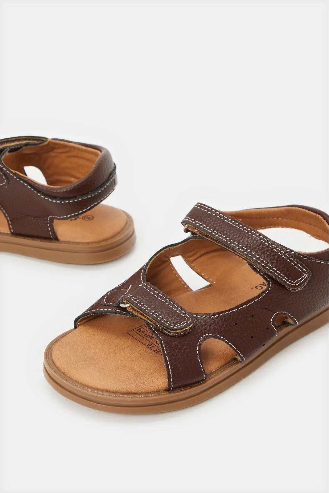 Boys Brown Comfort Sandals sold by Redtag product image thumbnail 3
