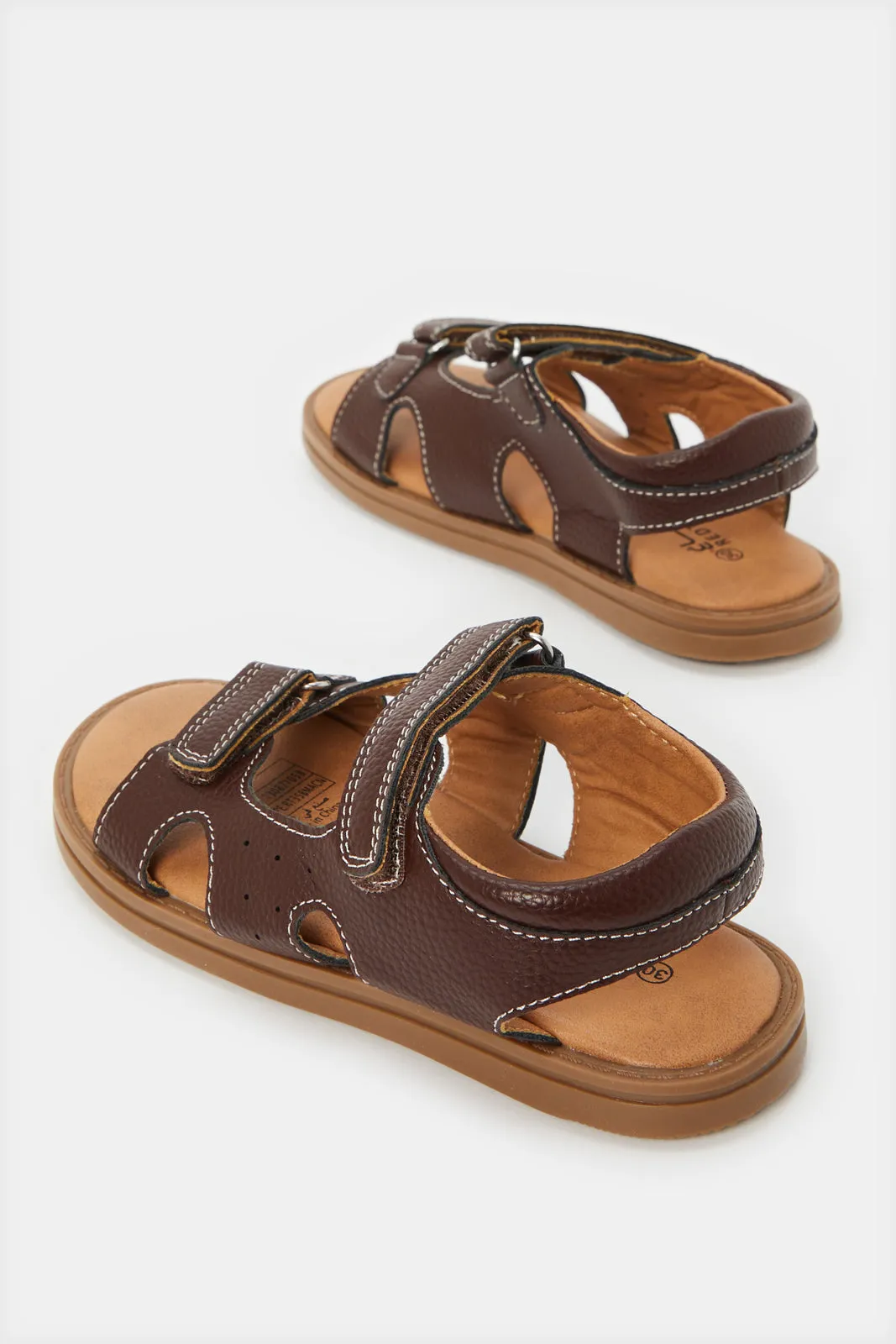 Boys Brown Comfort Sandals sold by Redtag product image thumbnail 4