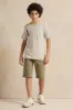 Senior Boys Olive Chino Shorts sold by Redtag