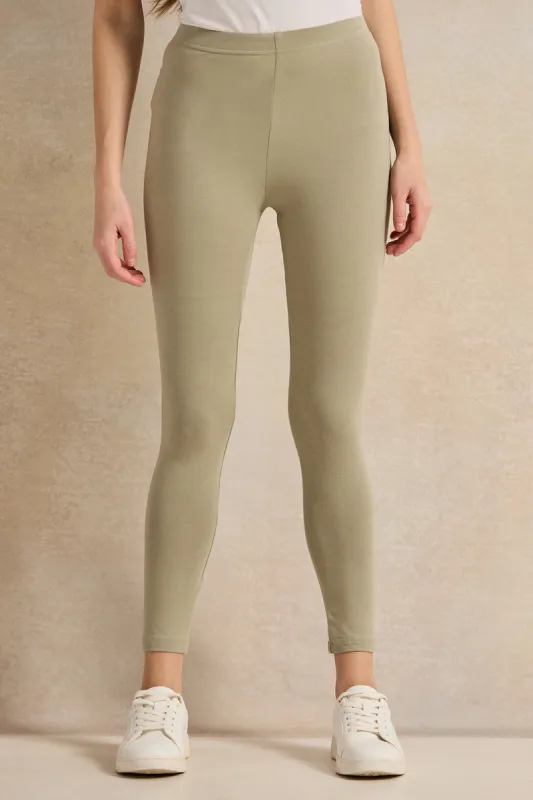 Women Mint Cropped Leggings sold by Redtag