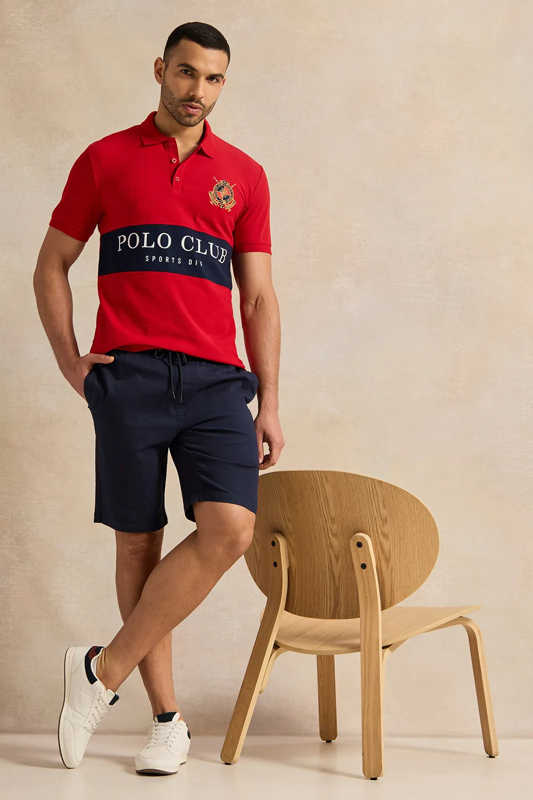 Men Red Casual Polo T-shirt sold by Redtag product image thumbnail 2
