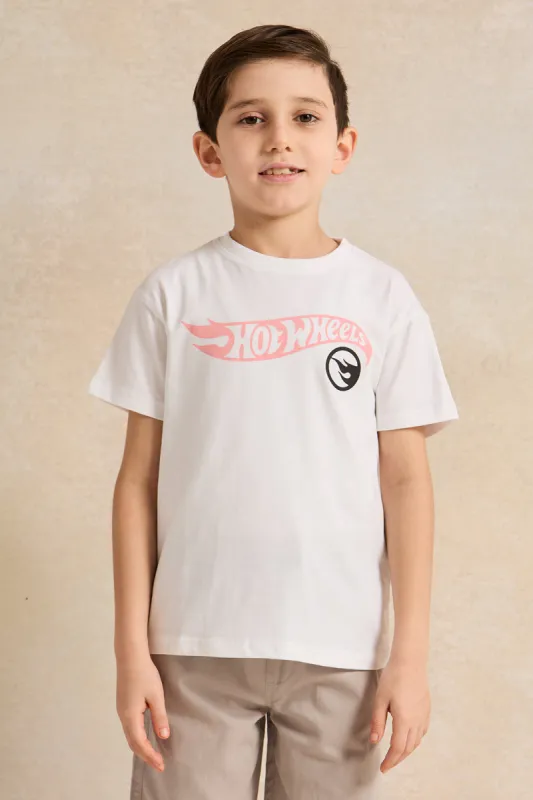 Boys Blue Hot Wheels Print T-Shirt sold by Redtag