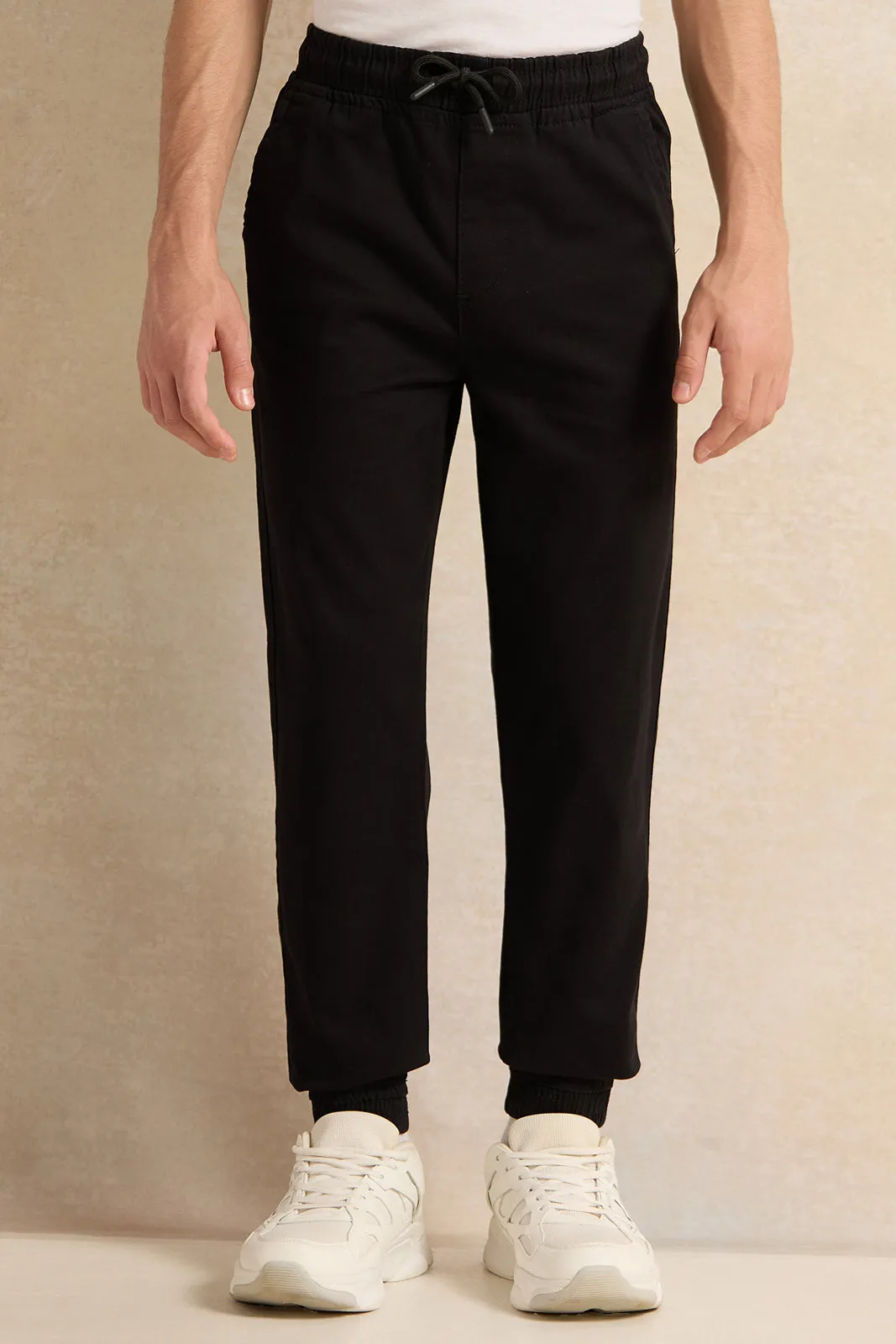 Senior Boys Black Basic Pull On Joggers sold by Redtag