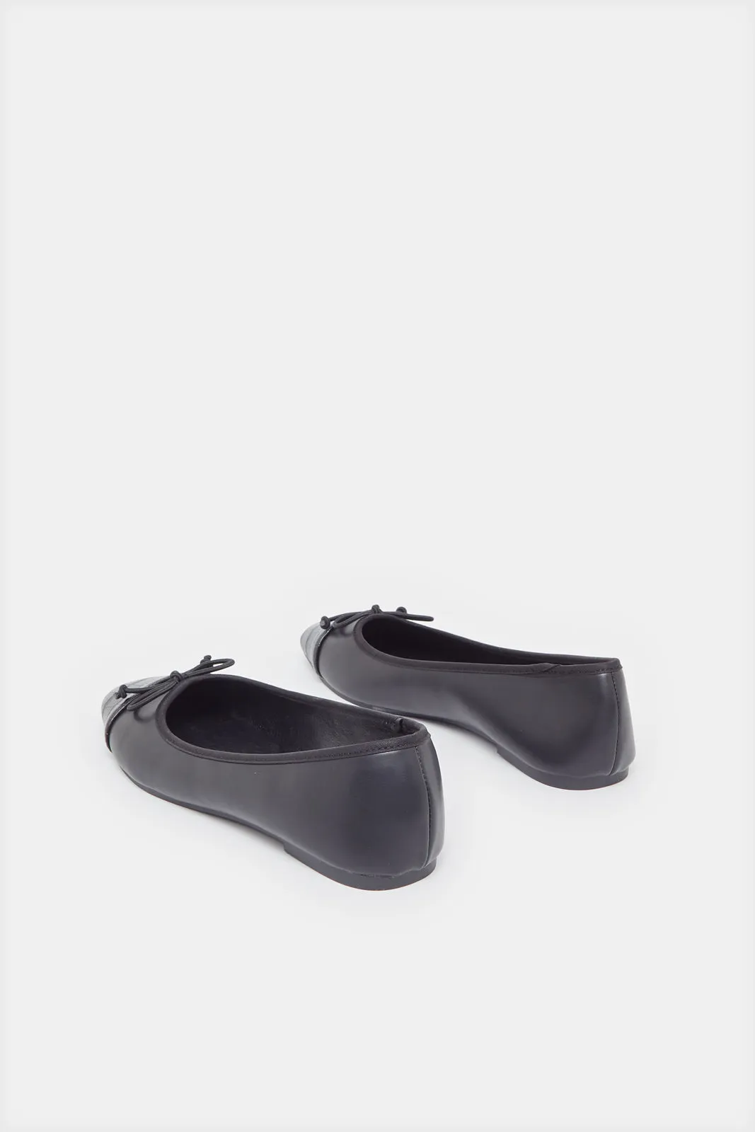 Women Black Ballerina With Bow Trim sold by Redtag product image thumbnail 3