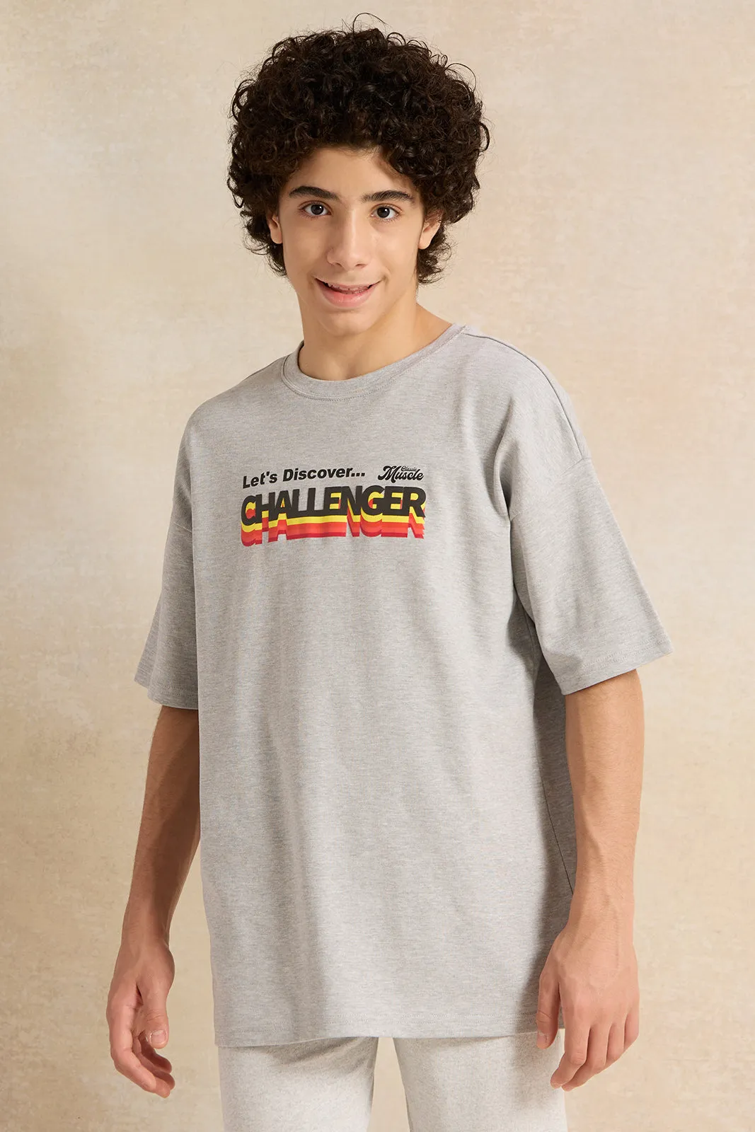 Senior Boys Black Printed T-shirt sold by Redtag