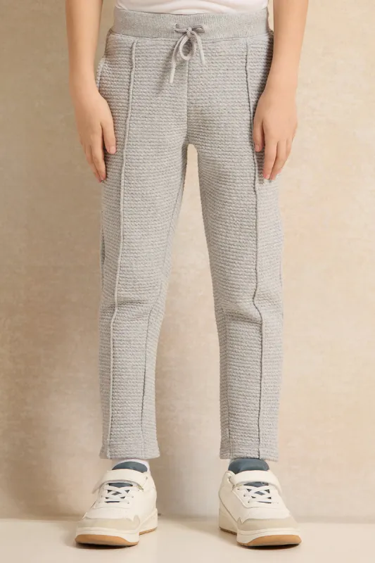 Junior Boys Grey Plain Coordinate Pants sold by Redtag