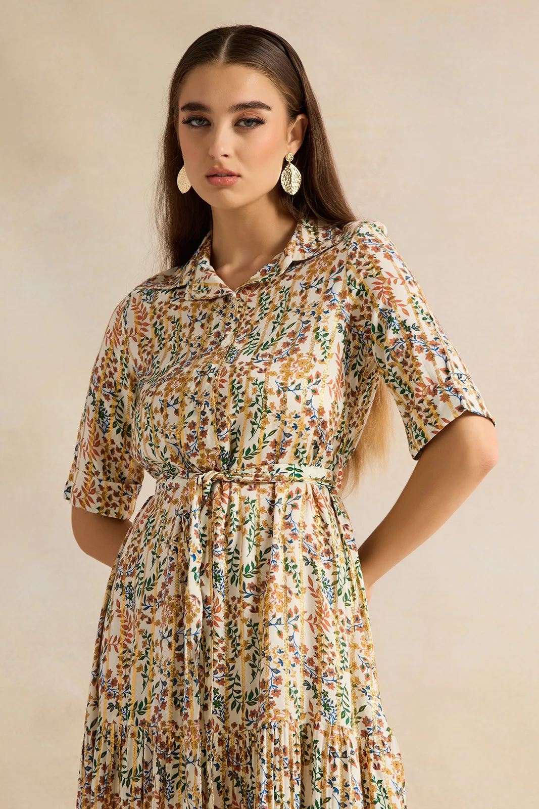 Women Multicolour Printed Collared Dress sold by Redtag product image thumbnail 2