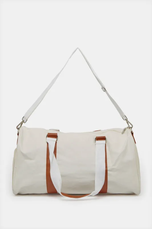 Beige Plain Duffle Bag sold by Redtag