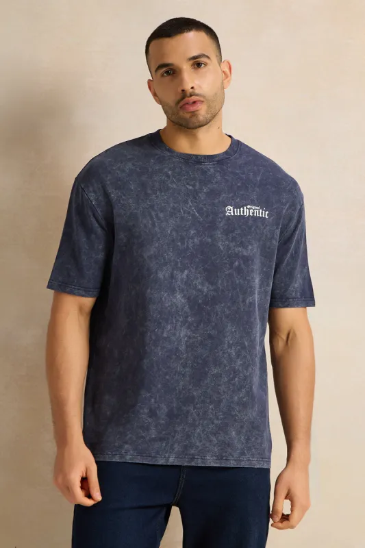 Men Indigo  Printed Lounge T-Shirt sold by Redtag