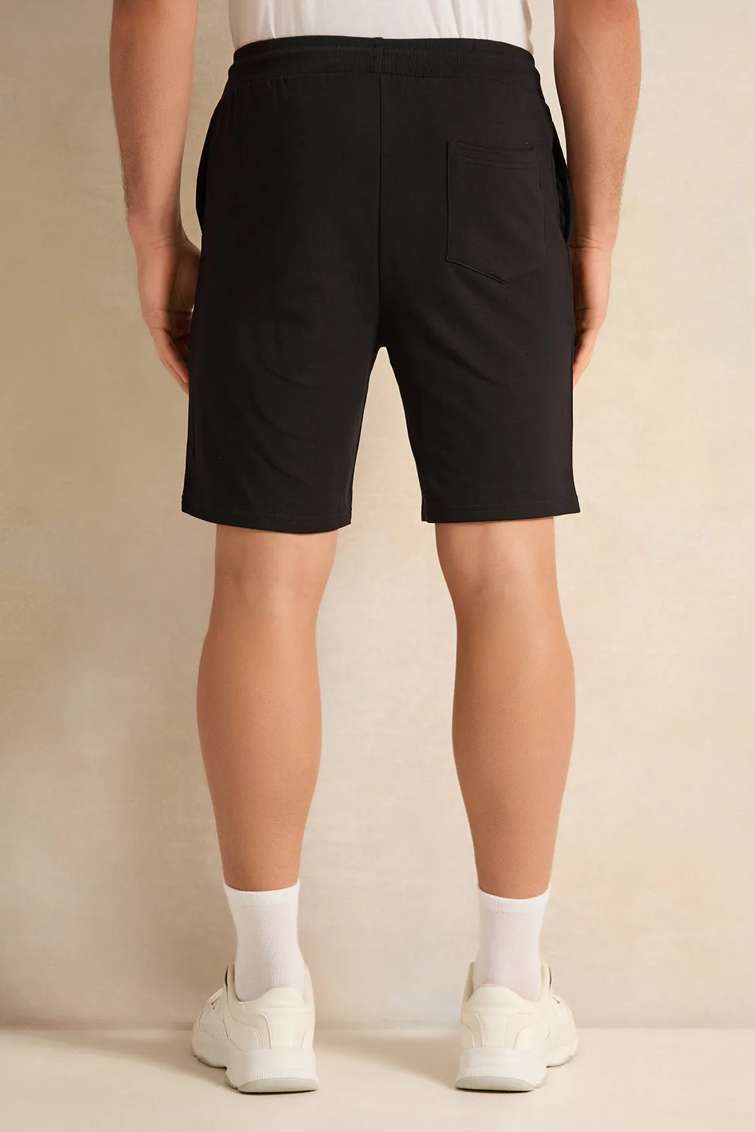 Men Black Collegiate Lounge Short sold by Redtag product image thumbnail 3