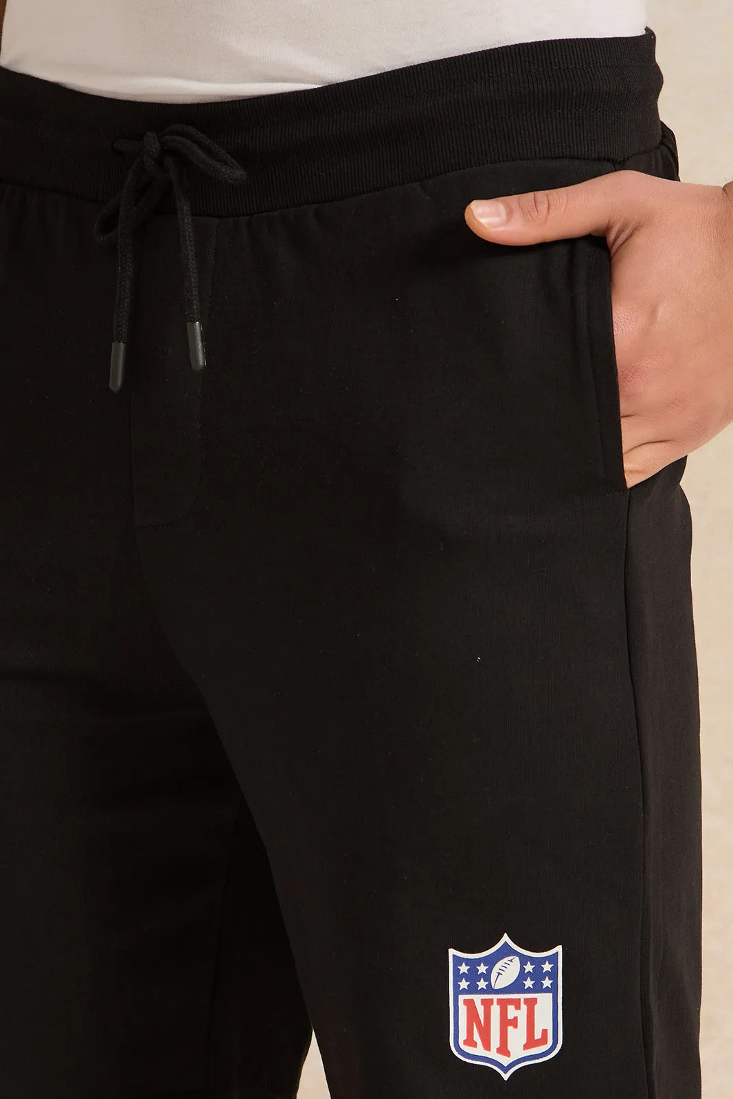 Men Black Collegiate Lounge Short sold by Redtag product image thumbnail 4